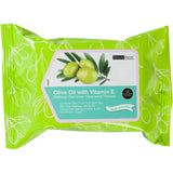 OLIVE OIL WITH VITAMIN E MAKEUP REMOVER CLEANSING TISSUES (12 Units) / ITEM# BT-120-OL