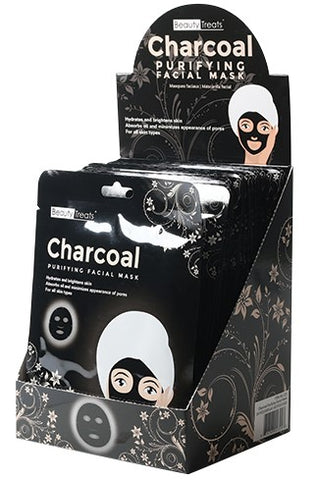 MASCARILLA FACIAL PURIFICANTE DE CARBÓN (24 Unidades) ARTÍCULO# BT-223