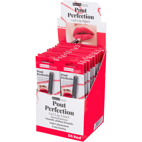 DELINEADOR DE LABIOS EN GEL POUT PERFECTION / ROJO (24 Unidades) ARTÍCULO# BT-540-06