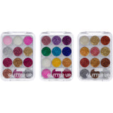 GLITTER UP - 12 COLOR GLITTER PALETTE (24 Units) ITEM# BT-741