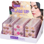 GLAM UP - 9 EYE + 3 GLITTER PALETTE (24 Units) ITEM# BT-743