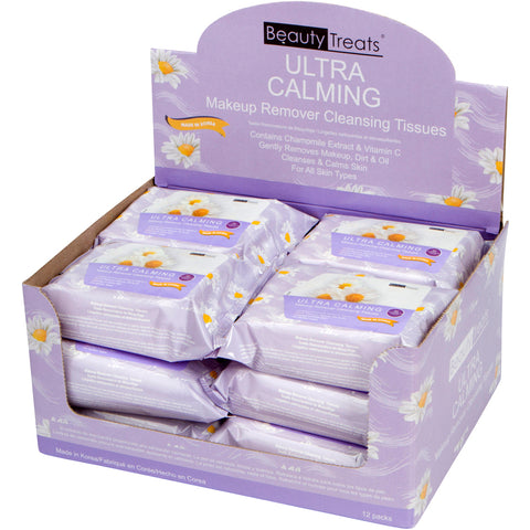 ULTRA CALMING MAKEUP REMOVER CLEANSING TISSUES (12 Units) / Item# BT-120UC