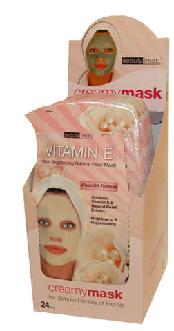 VITAMIN E - SKIN BRIGHTENING PEARL MASK (24 Units) ITEM# BT-204-VE