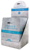 VITAMIN E SKIN BRIGHTENING FACE & NECK MASK (24 Units) ITEM# BT-213-B