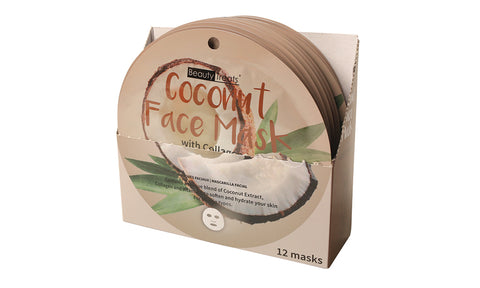 COCONUT FACE MASK WITH COLLAGEN (12 Units) / Item BT-214-CO