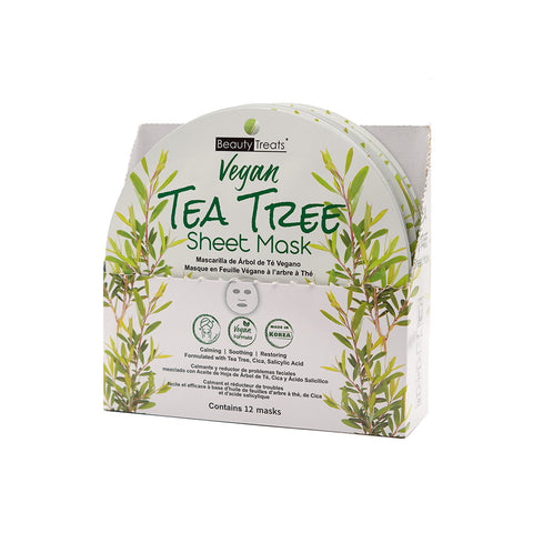 VEGAN TEA TREE MASK (12 UNITS) / ITEM# BT-214-TE