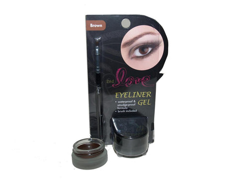 EYELINER GEL BROWN WITH BRUSH (12 Units) ITEM# BT-830BR