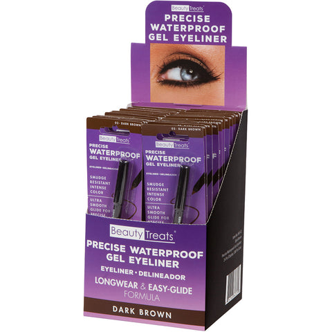 PRECISE WATERPROOF GEL EYELINER - DARK BROWN (24 Units) ITEM# BT-843-02