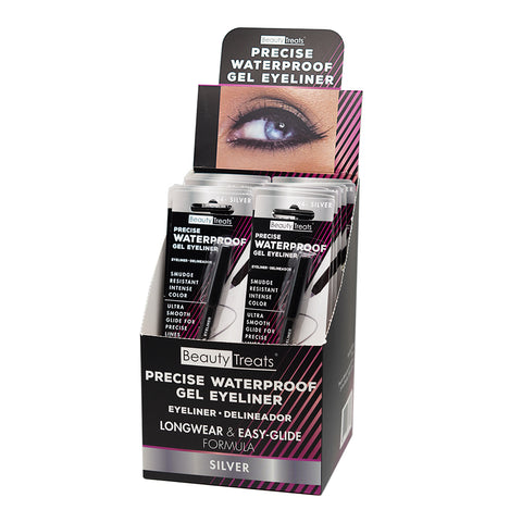 PRECISE WATERPROOF GEL EYELINER - SILVER (24 UNITS) ITEM# BT-843-04