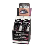 DELINEADOR DE OJOS EN GEL IMPERMEABLE PRECISO - BLANCO (24 UNIDADES) ARTÍCULO # BT-843-06